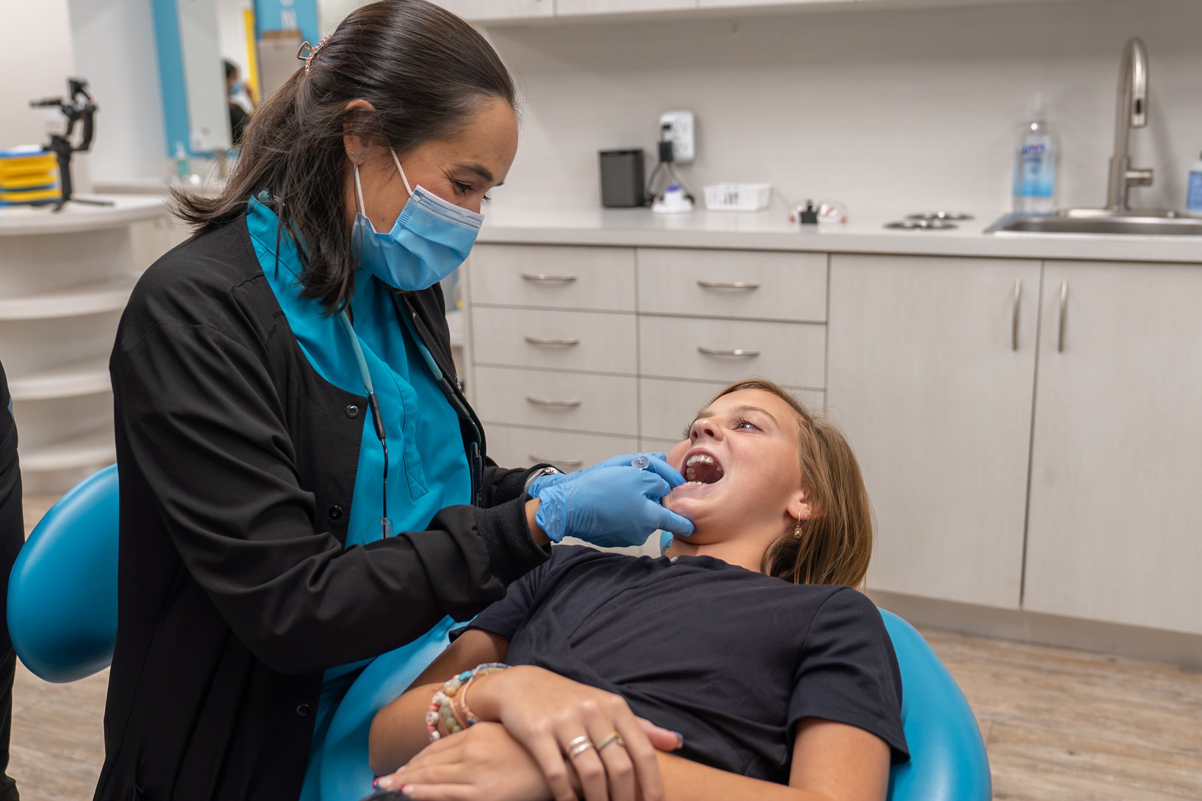 A clear retainer tray being detailed at ION Orthodontics in Port St. Lucie